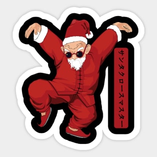 Master Kung Fu Santa Claus Sticker